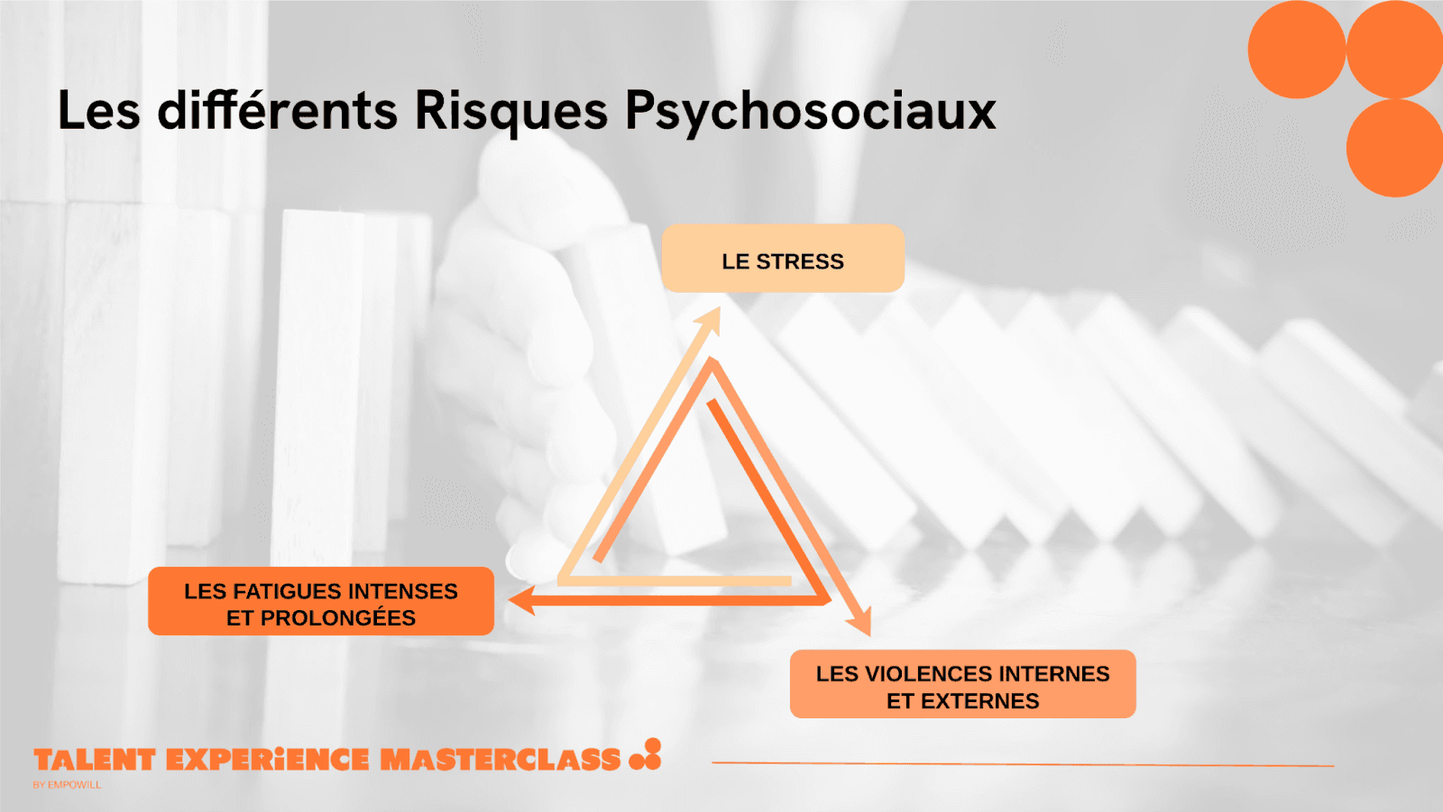 Schéma des différents risques psychosociaux