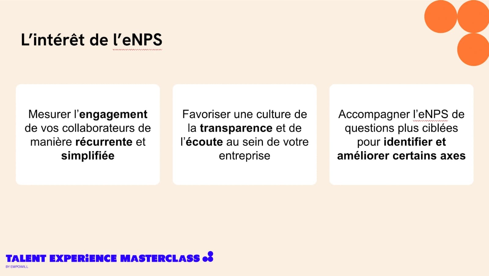 intérêt du eNPS