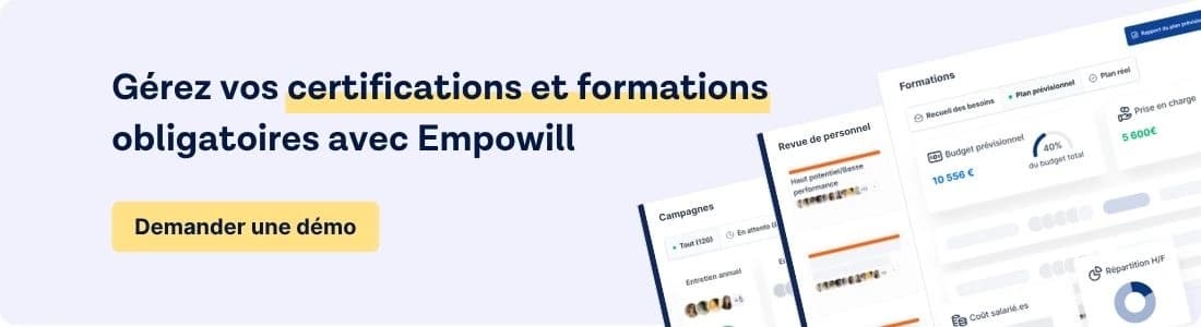 gérez vos formations avec Empowill