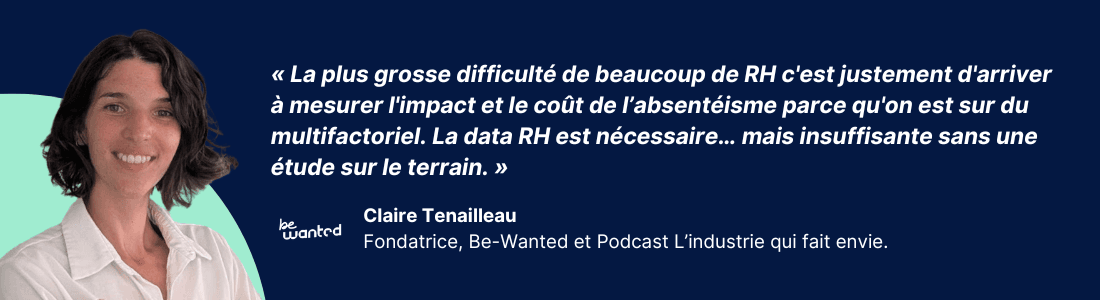 mesure l'impact et le gout de l'absentéisme une difficulte h selon claire tenailleau