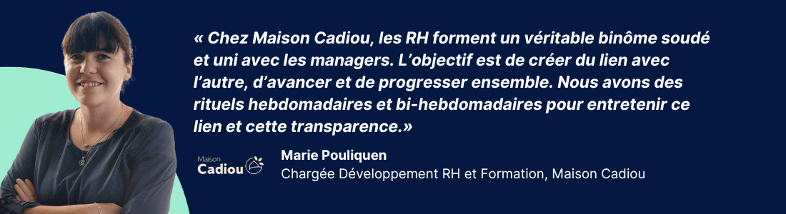 le binome rh manager chez Maison Cadiou