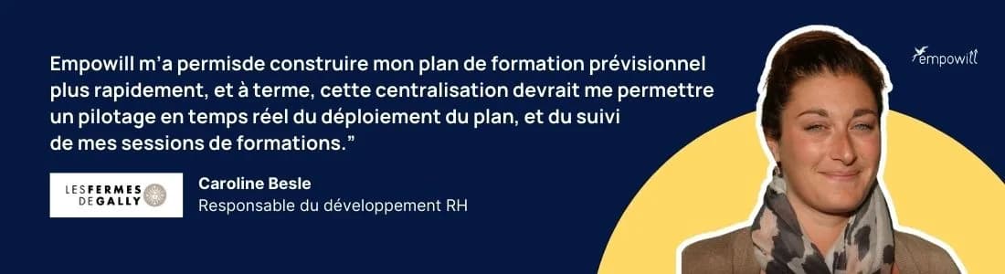 gain de temps dans la gestion de la formation chez les fermes de gally