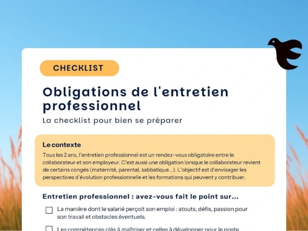 Checklist : les obligations de l'entretien professionnel