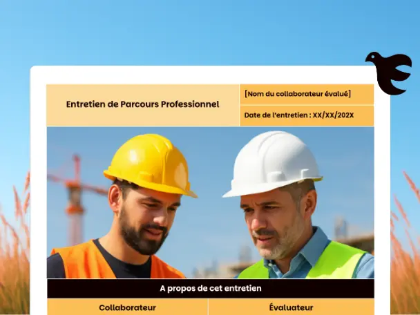 Trame entretien de parcours professionnel : modèle gratuit à télécharger