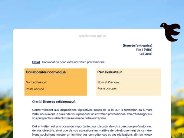 lettre convocation EP