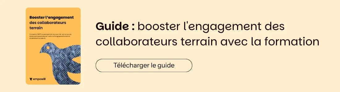 fidéliser les populations terrain - guide de la formation