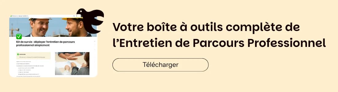 boite à outil de l'entretien de parcours professionnels : résumé, trames et checklist