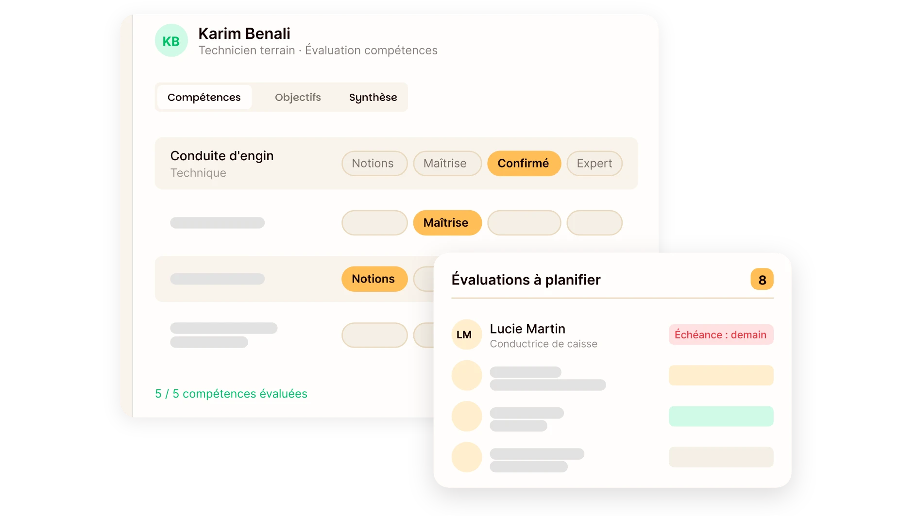 Évaluation des compétences simplifiée pour les managers