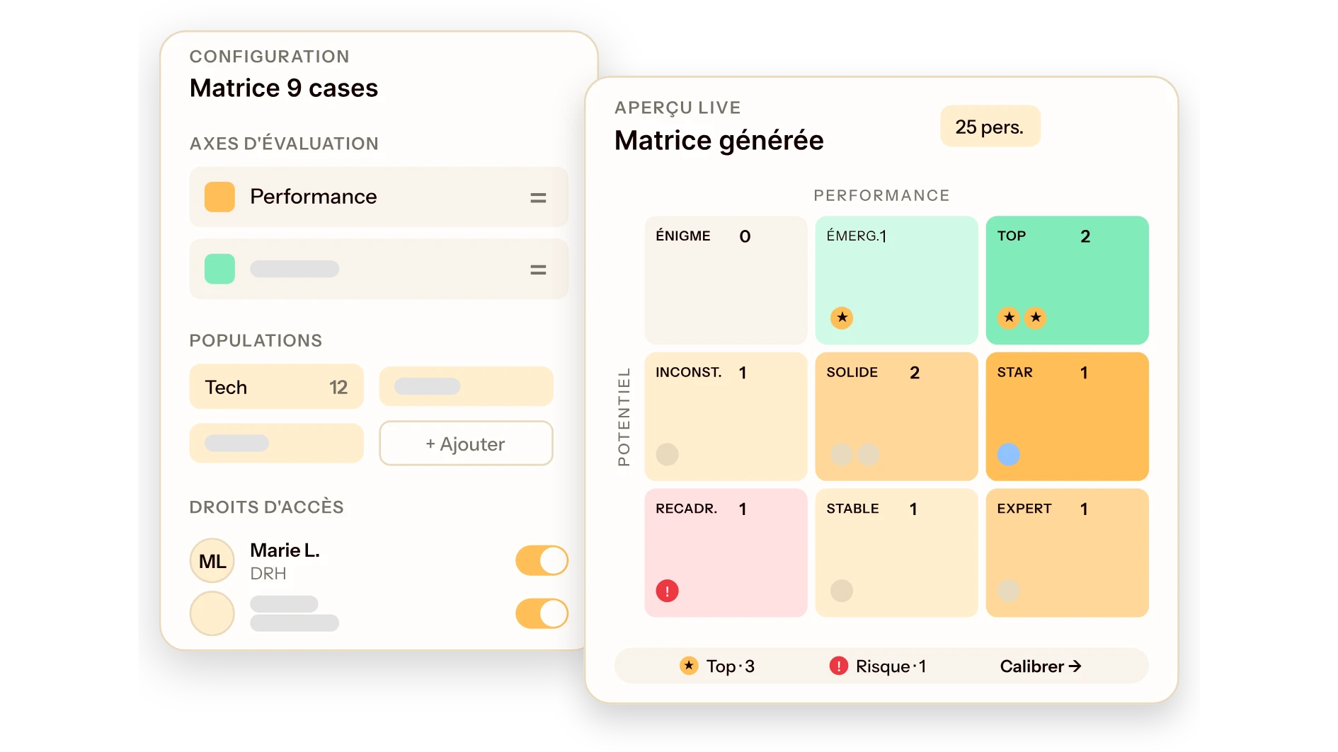 Configuration sur-mesure de votre matrice à 9 cases